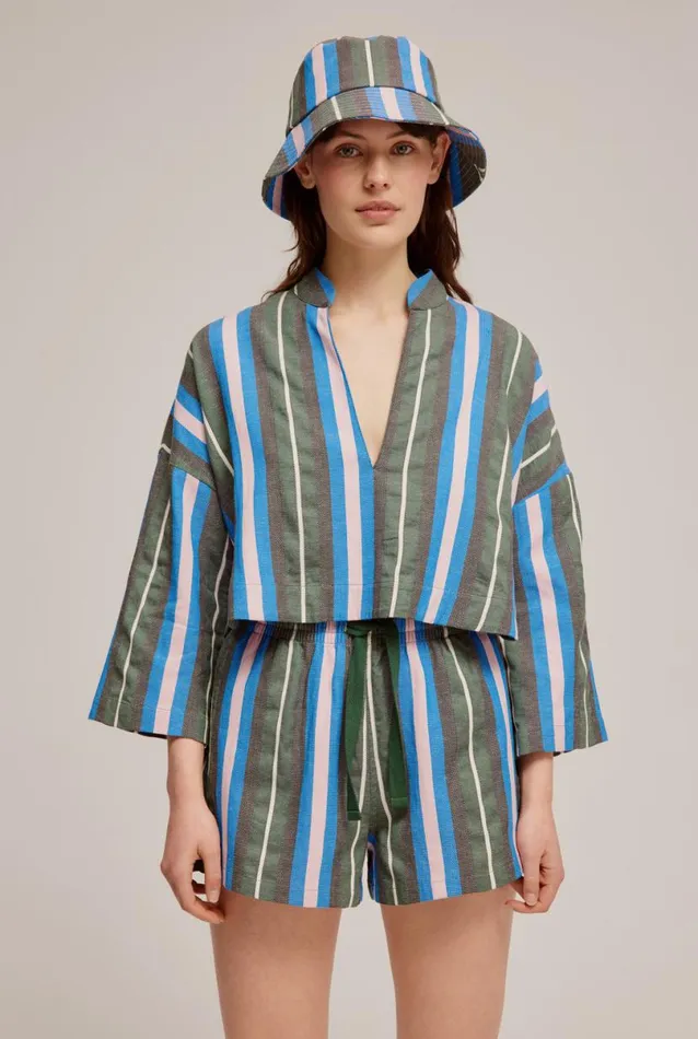 WomanMan Venroy Accessories Woven Stripe Bucket Hat