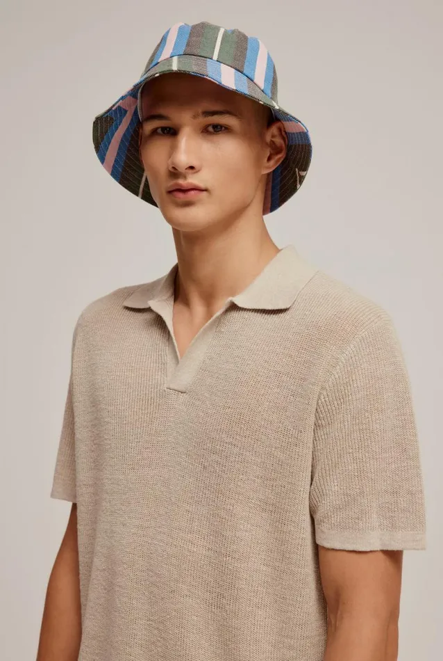 WomanMan Venroy Accessories Woven Stripe Bucket Hat