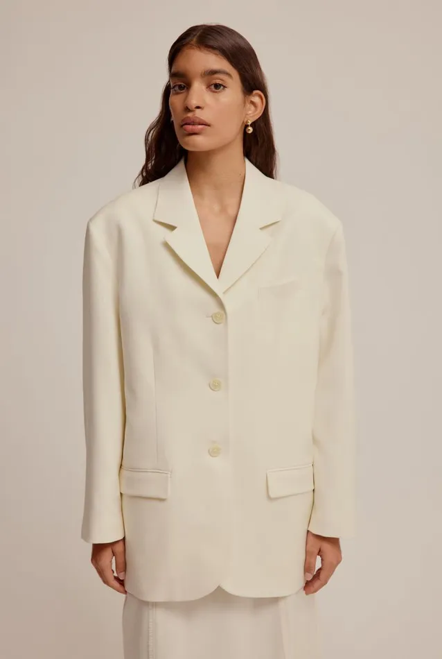Woman Venroy Blazers and Jackets Oversized Tailored Wool Blazer