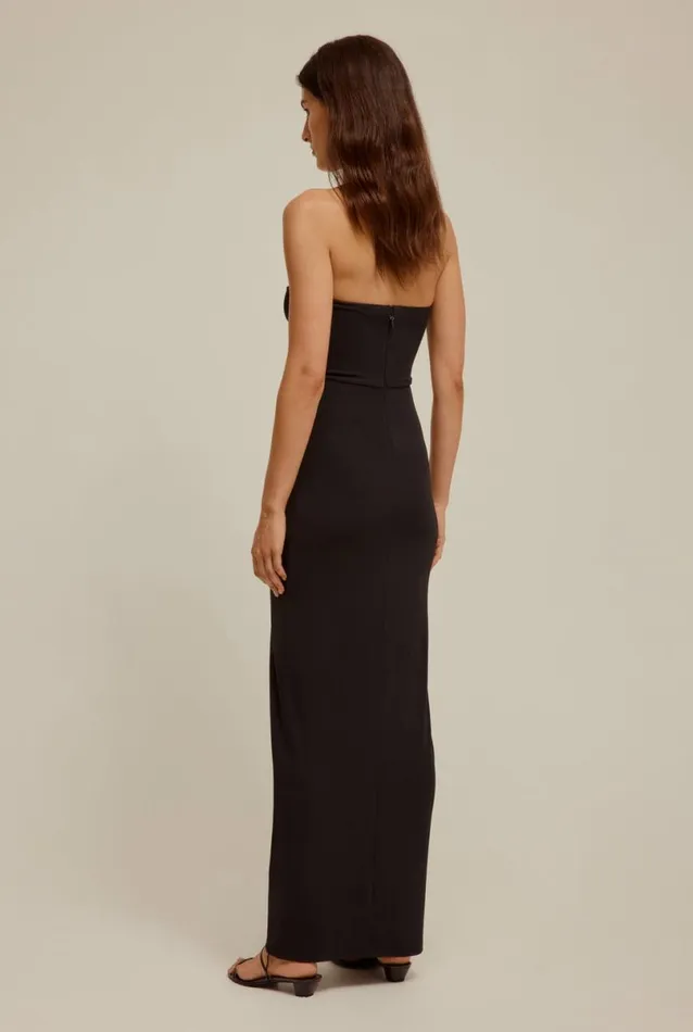 Woman Venroy Dresses Draped Cutaway Strapless Dress