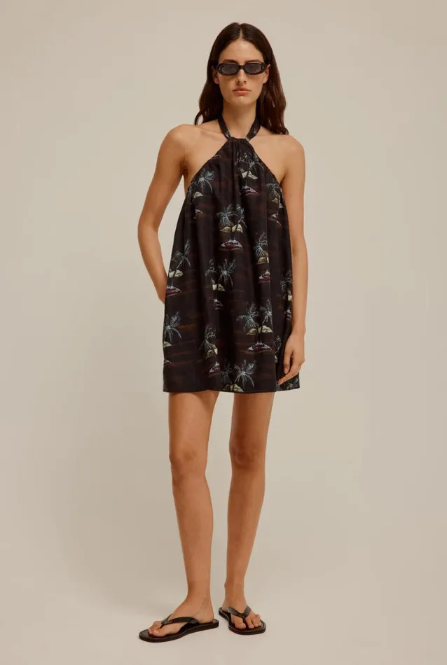 Woman Venroy Dresses Gathered Halter Mini Dress
