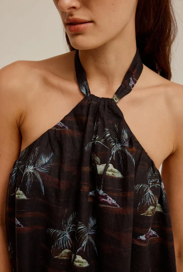 Woman Venroy Dresses Gathered Halter Mini Dress