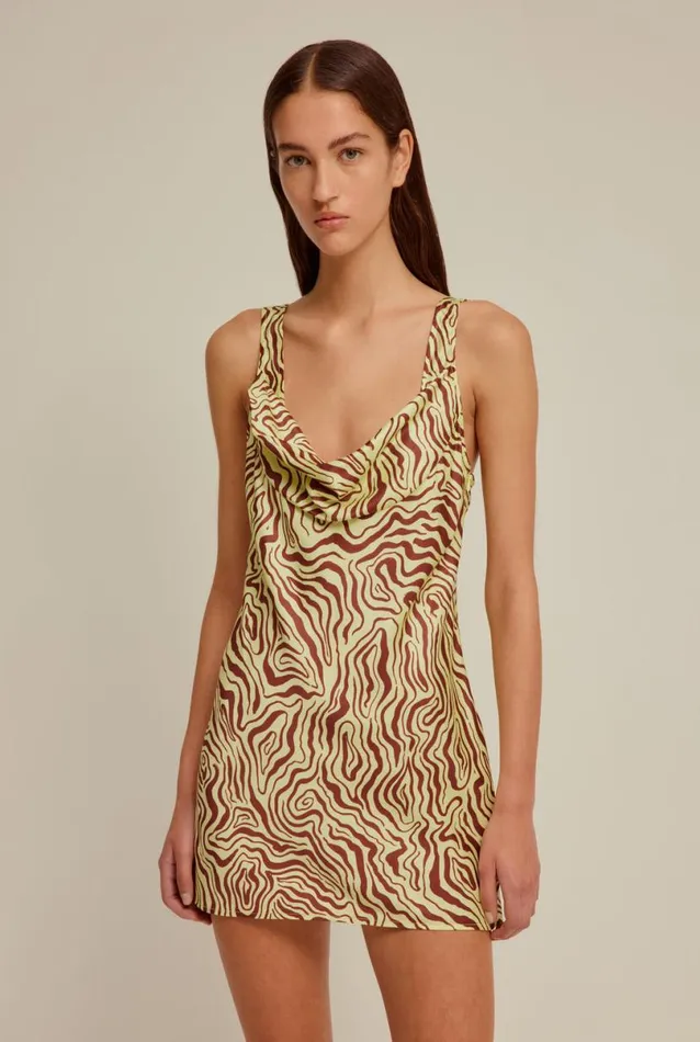 Woman Venroy Dresses Satin Cowl Neck Mini Dress
