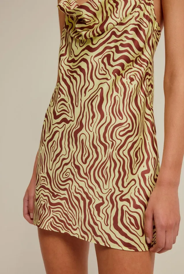 Woman Venroy Dresses Satin Cowl Neck Mini Dress