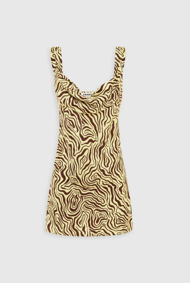 Woman Venroy Dresses Satin Cowl Neck Mini Dress
