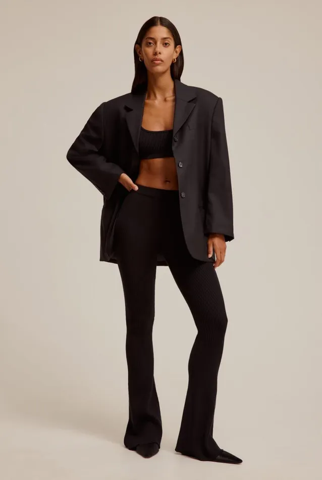 Woman Venroy Pants Rib Knitted Pant