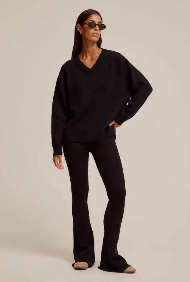 Woman Venroy Pants Rib Knitted Pant