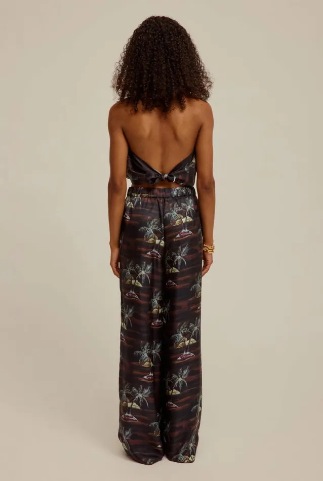 Woman Venroy Pants Silk Wide Leg Pant