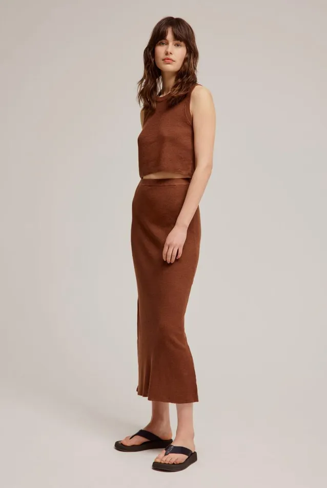 Woman Venroy Skirts Rib Knitted Skirt