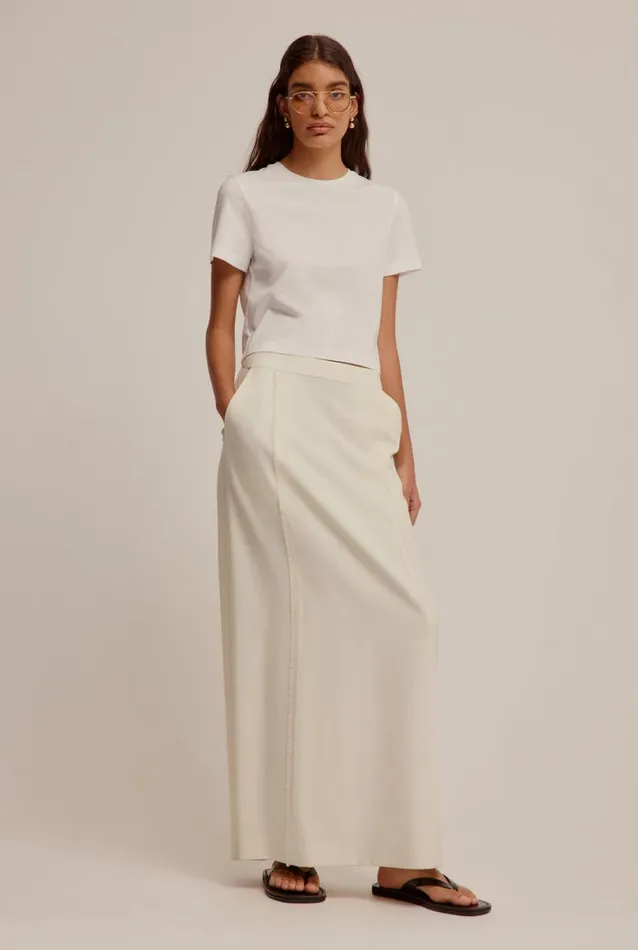 Woman Venroy Skirts Wool Tailored Maxi Skirt