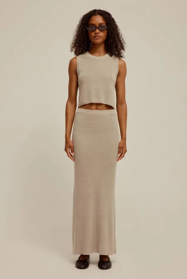 Woman Venroy TShirts and Tanks Rib Knitted Cropped Tank