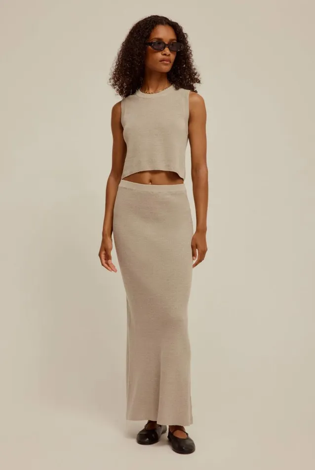 Woman Venroy TShirts and Tanks Rib Knitted Cropped Tank