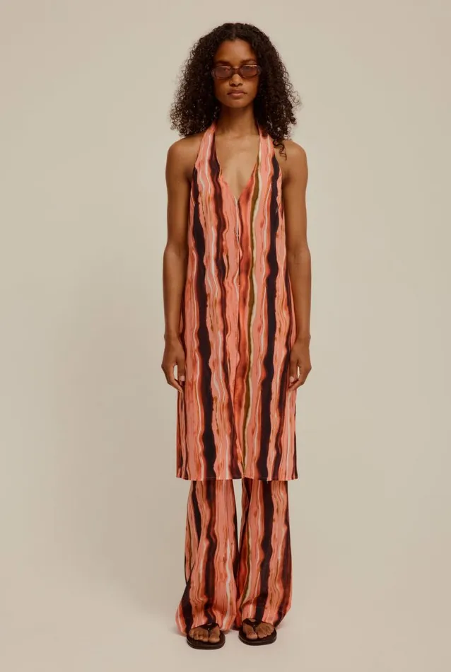 Woman Venroy Tops Crinkle Cotton Halter Vest