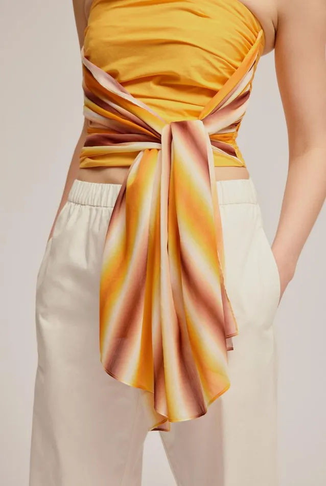 Woman Venroy Tops Strapless Tie Front Bodice