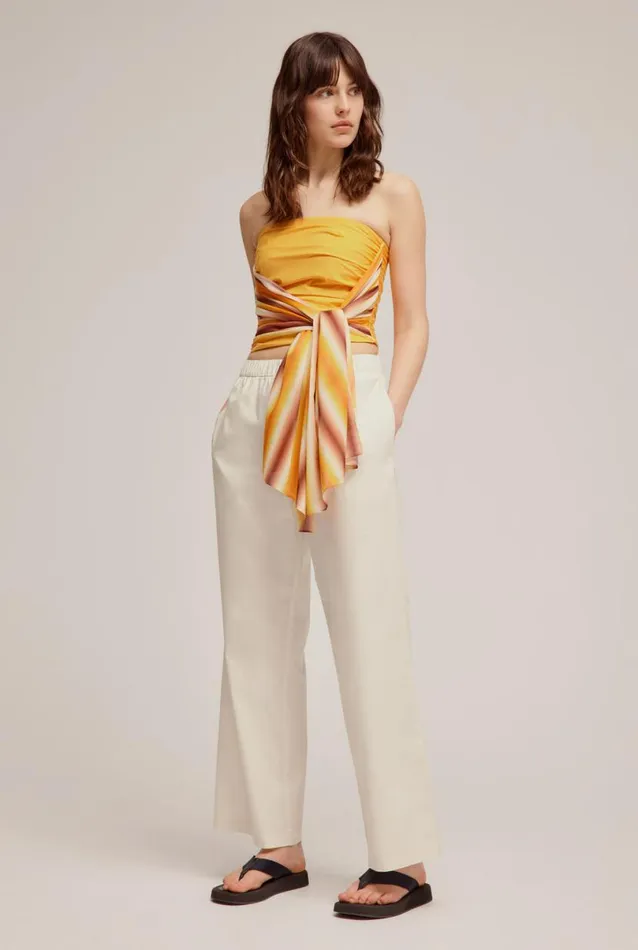 Woman Venroy Tops Strapless Tie Front Bodice