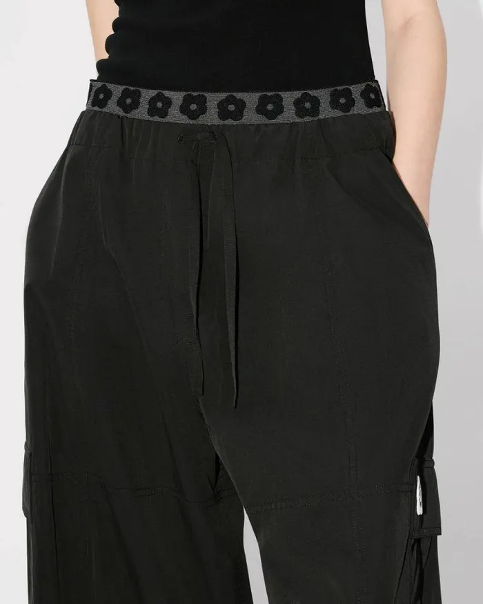 Women 039Boke Flower 20039 Cargo Pants In Technical Cotton Black Kenzo Pants And Shorts