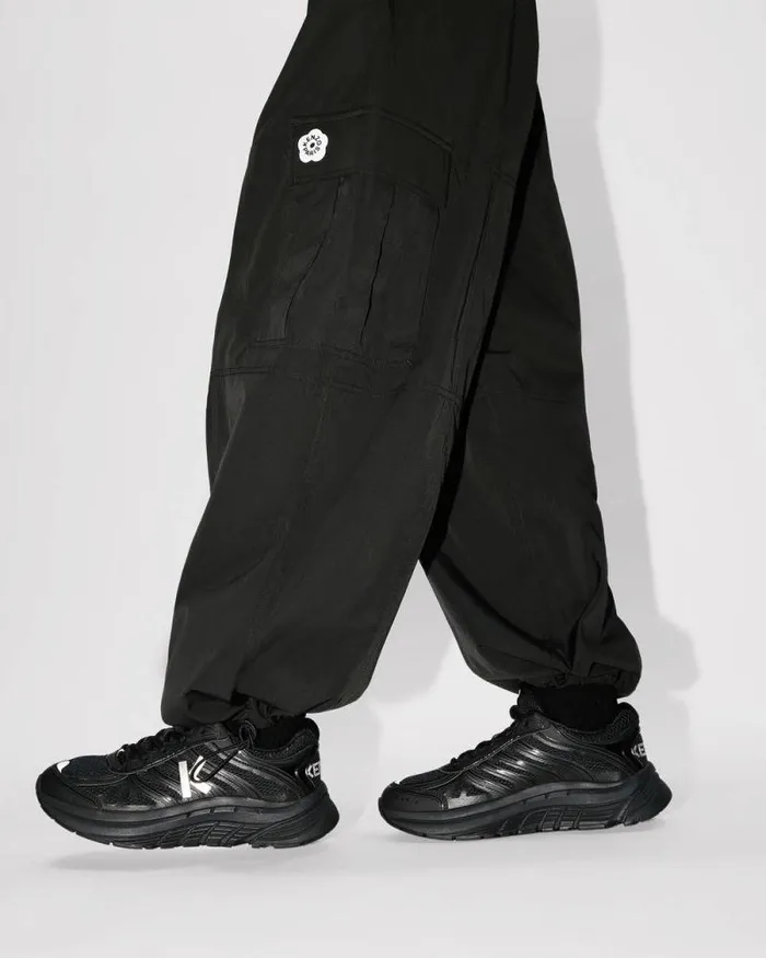 Women 039Boke Flower 20039 Cargo Pants In Technical Cotton Black Kenzo Pants And Shorts