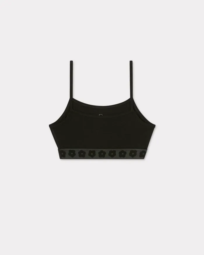 Women 039Boke Flower 20039 Embroidered Bra Black Kenzo Tshirts And Polos