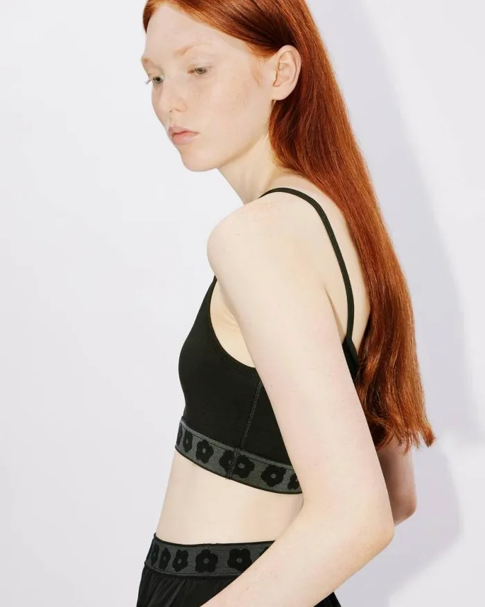 Women 039Boke Flower 20039 Embroidered Bra Black Kenzo Tshirts And Polos