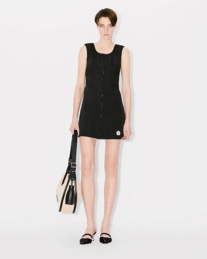 Women 039Boke Flower 20039 Fitted Dress In Technical Cotton Black Kenzo Dresses And Skirts