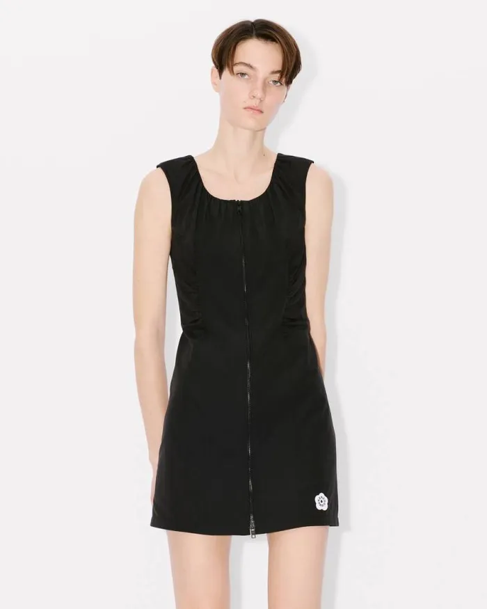Women 039Boke Flower 20039 Fitted Dress In Technical Cotton Black Kenzo Dresses And Skirts