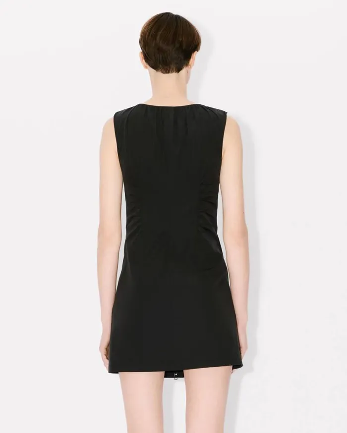 Women 039Boke Flower 20039 Fitted Dress In Technical Cotton Black Kenzo Dresses And Skirts