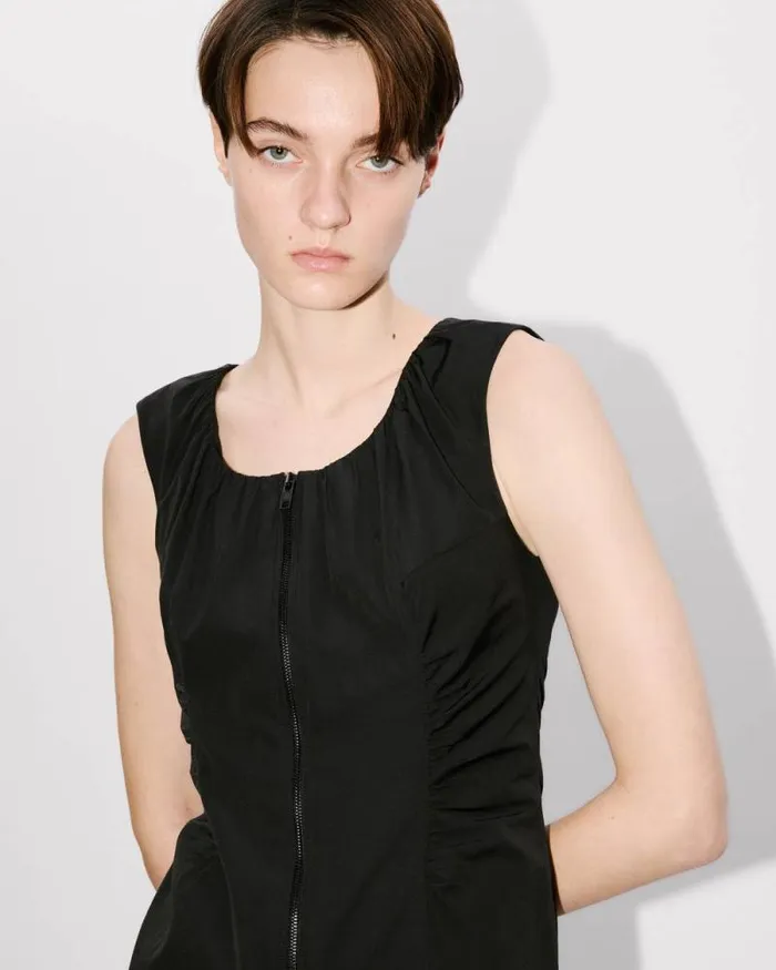Women 039Boke Flower 20039 Fitted Dress In Technical Cotton Black Kenzo Dresses And Skirts
