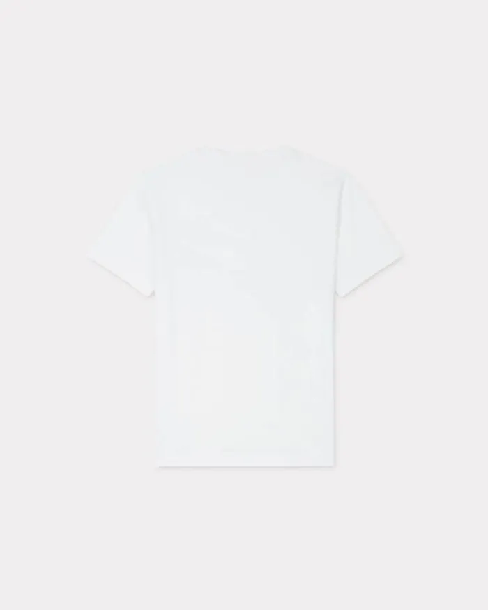 Women 039Boke Flower 20039 Loose Tshirt In Cotton White Kenzo Tshirts And Polos