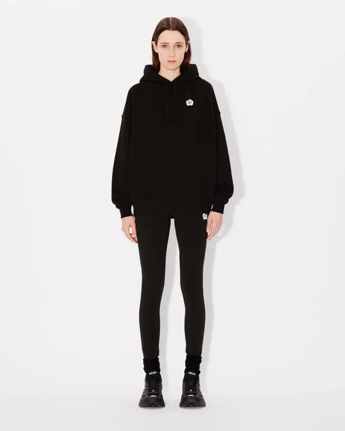 Women 039Boke Flower 20039 Oversized Embroidered Hoodie In Cotton Black Kenzo Sweatshirts And Hoodies