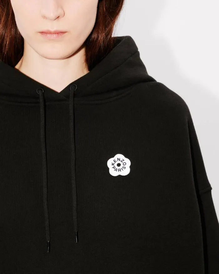 Women 039Boke Flower 20039 Oversized Embroidered Hoodie In Cotton Black Kenzo Sweatshirts And Hoodies