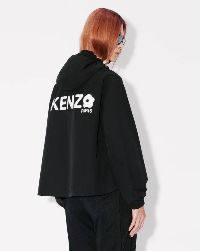 Women 039Boke Flower 20039 Windbreaker Black Kenzo Jackets And Coats