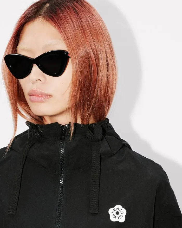 Women 039Boke Flower 20039 Windbreaker Black Kenzo Jackets And Coats