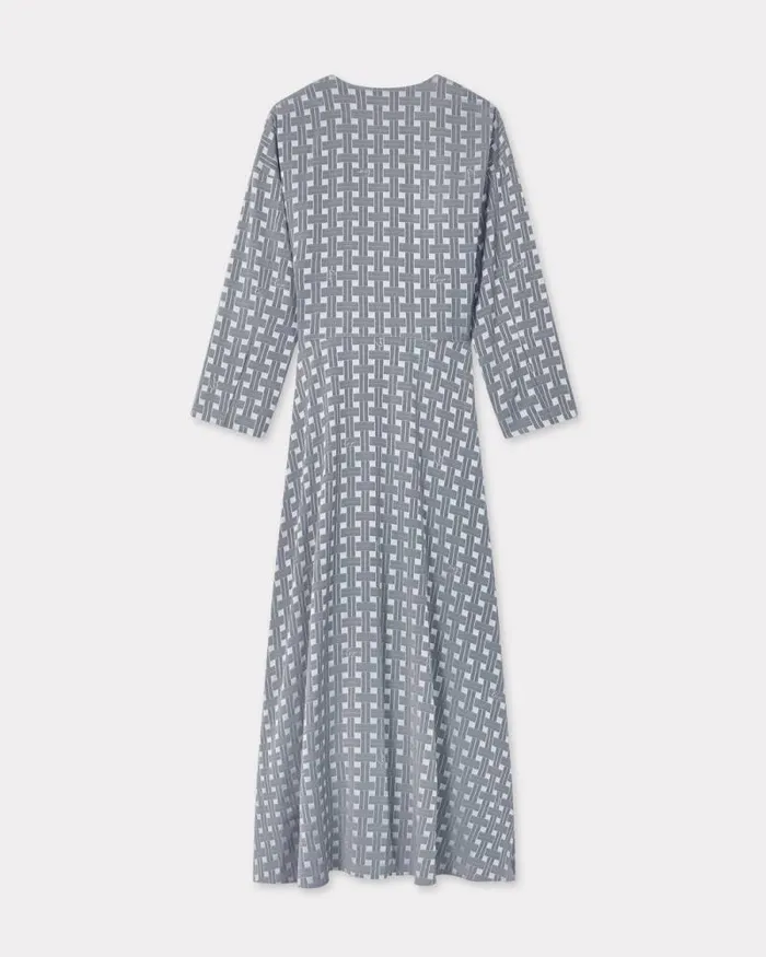 Women 039KENZO Weave039 Long Dress Pale Grey Kenzo Dresses And Skirts