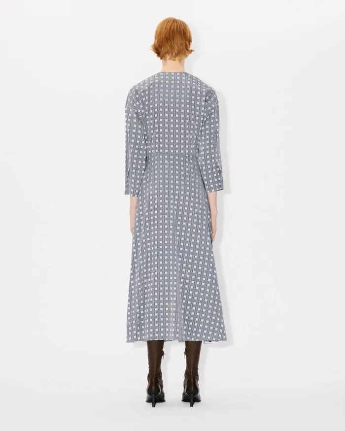 Women 039KENZO Weave039 Long Dress Pale Grey Kenzo Dresses And Skirts