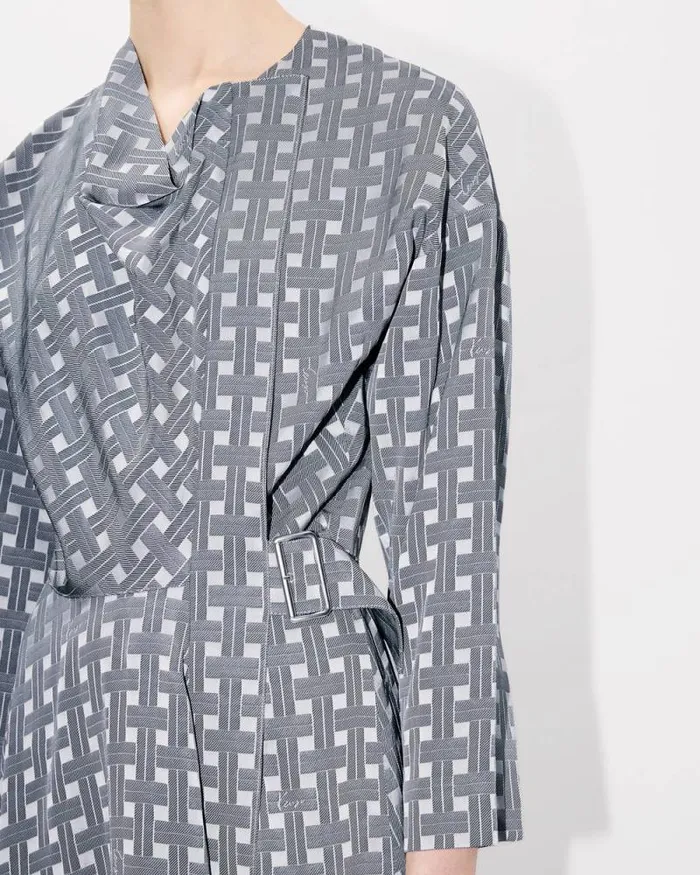 Women 039KENZO Weave039 Long Dress Pale Grey Kenzo Dresses And Skirts