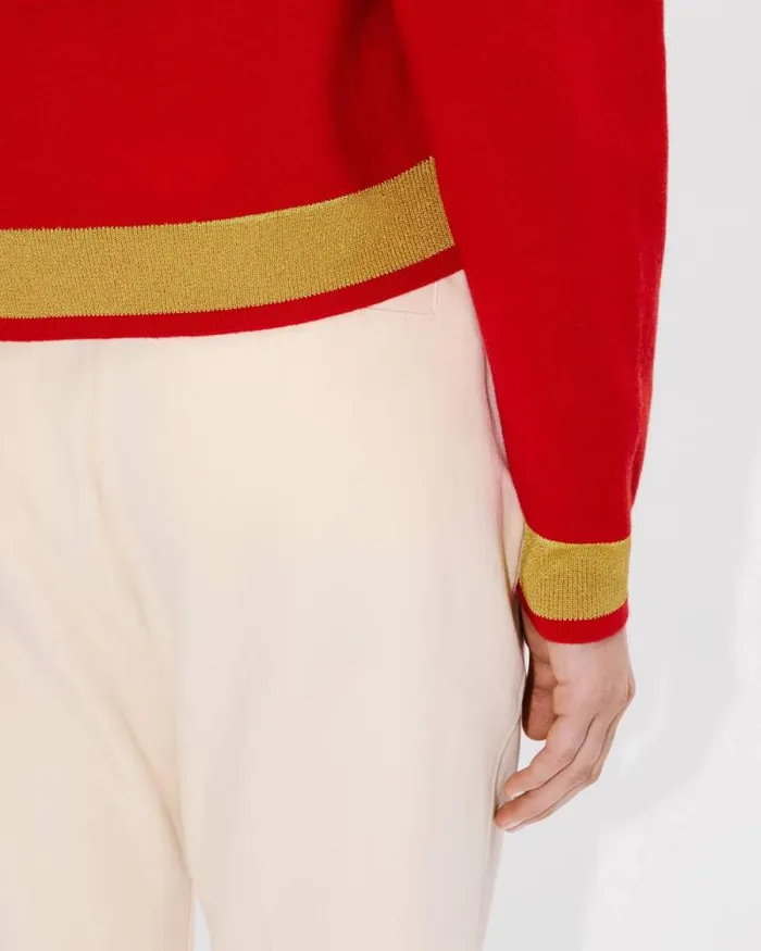 Women 039Lunar New Year039 Cardigan In Wool And Cotton Cherry Kenzo Sweaters And Cardigans