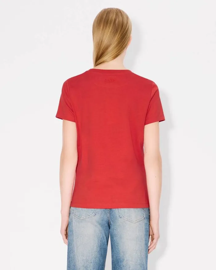 Women 039Lunar New Year039 Embroidered Cotton Tshirt Cherry Kenzo Tshirts And Polos