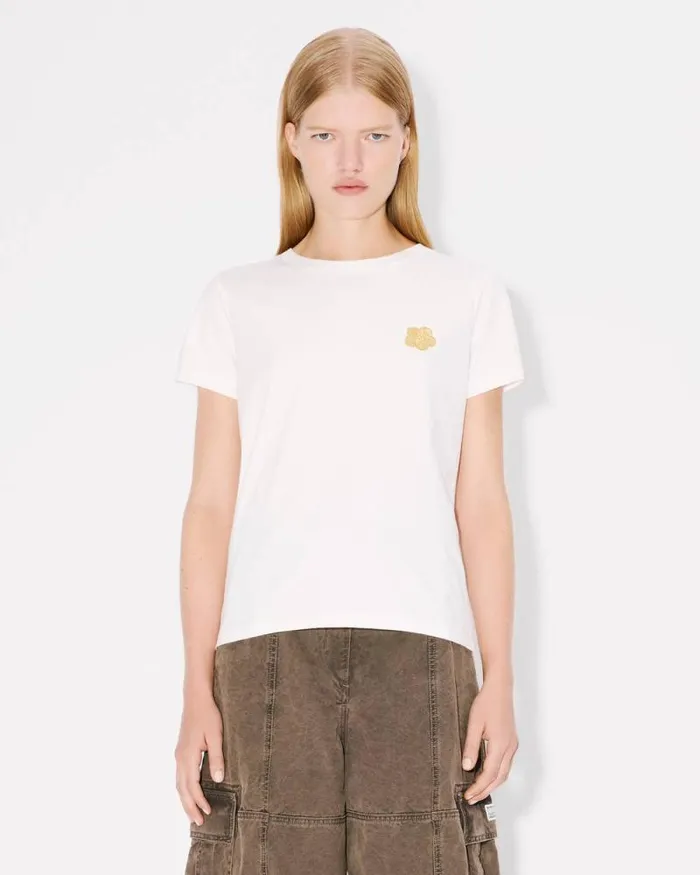 Women 039Lunar New Year039 Embroidered Cotton Tshirt Off White Kenzo Tshirts And Polos