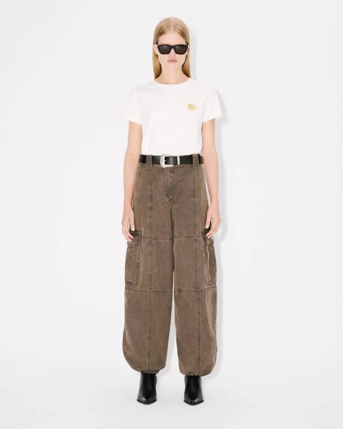 Women 039Lunar New Year039 Embroidered Cotton Tshirt Off White Kenzo Tshirts And Polos