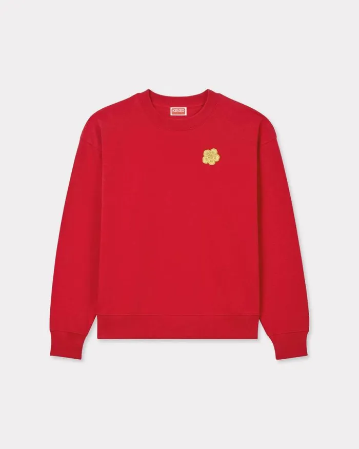 Women 039Lunar New Year039 Embroidered Sweatshirt In Cotton Cherry Kenzo Sweatshirts And Hoodies