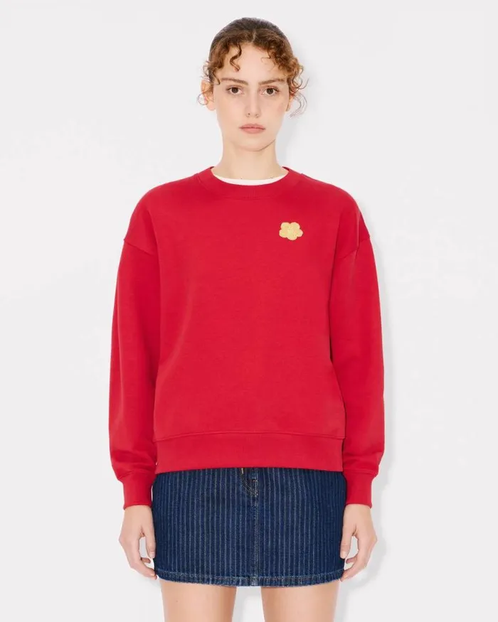 Women 039Lunar New Year039 Embroidered Sweatshirt In Cotton Cherry Kenzo Sweatshirts And Hoodies