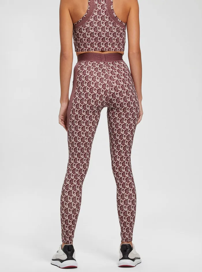 Women Activewear GUESS Eco Red G Cube Daria Active Leggings Women Activewear GUESS Eco Red G Cube Daria Active Leggings