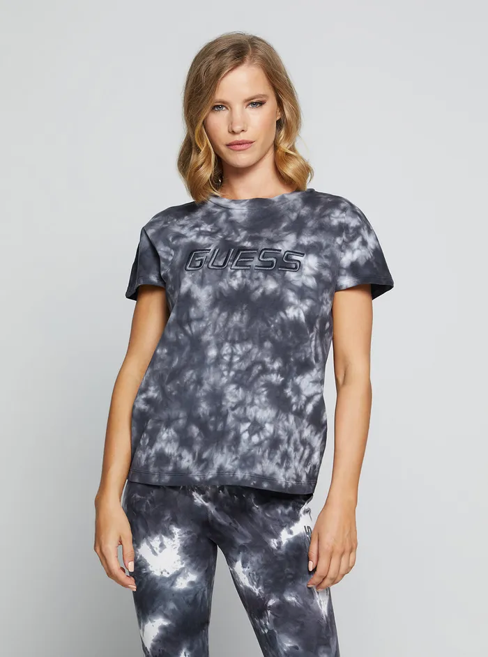 Women Activewear GUESS Grey Tie Dye Dora Active Tshirt