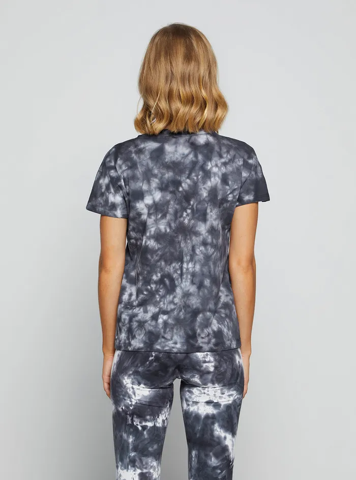 Women Activewear GUESS Grey Tie Dye Dora Active Tshirt Women Activewear GUESS Grey Tie Dye Dora Active Tshirt