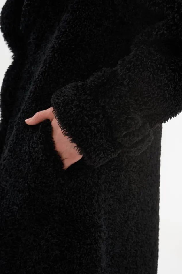 Women ADINA Sherpa Coat Black LAMARQUE Sherpa Women ADINA Sherpa Coat Black LAMARQUE Sherpa