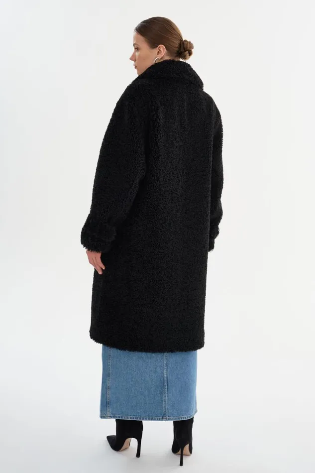 Women ADINA Sherpa Coat Black LAMARQUE Sherpa Women ADINA Sherpa Coat Black LAMARQUE Sherpa