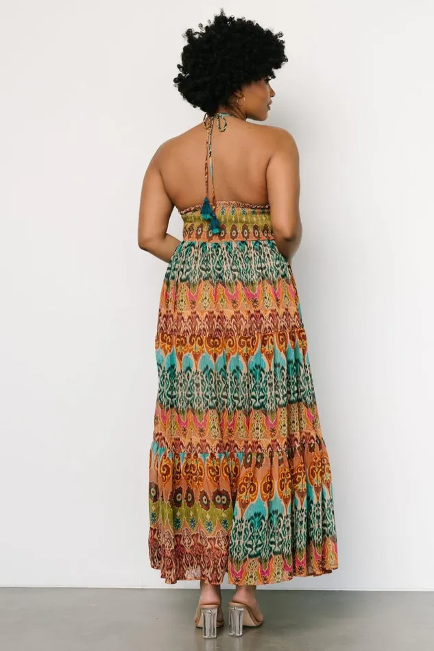 Women Alba Halter Maxi Dress Multi Baltic Born Maxi Dresses