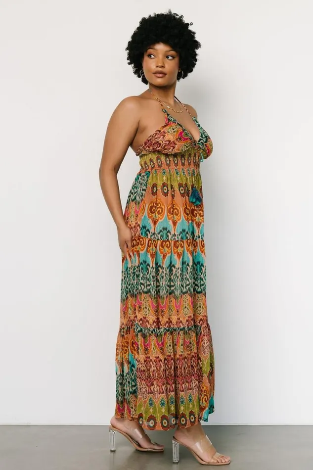 Women Alba Halter Maxi Dress Multi Baltic Born Maxi Dresses