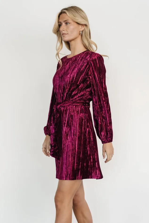 Women Anastasia Velvet Short Dress Wine Berry Baltic Born Short Dresses Women Anastasia Velvet Short Dress Wine Berry Baltic Born Short Dresses