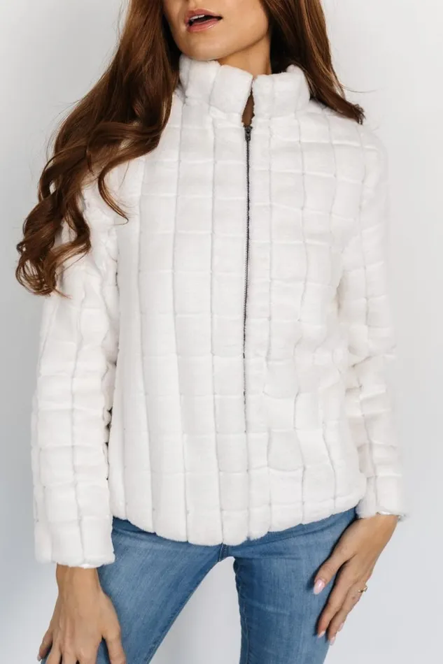 Women Andrews Faux Fur Jacket Off White Baltic Born Outerwear